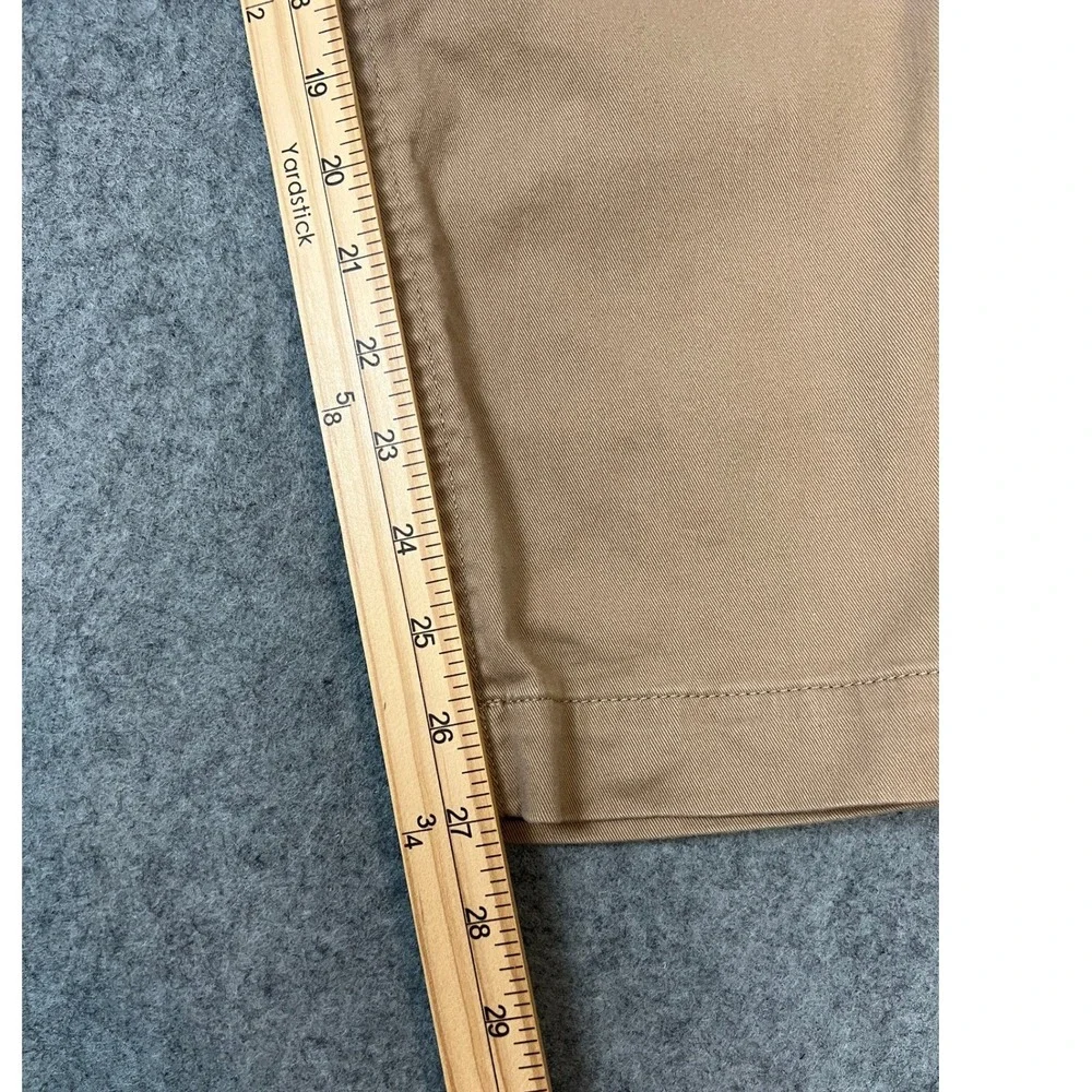 J.Crew High-Rise Girlfriend Chino Pants Khaki Tan Cotton Stretch Size 12